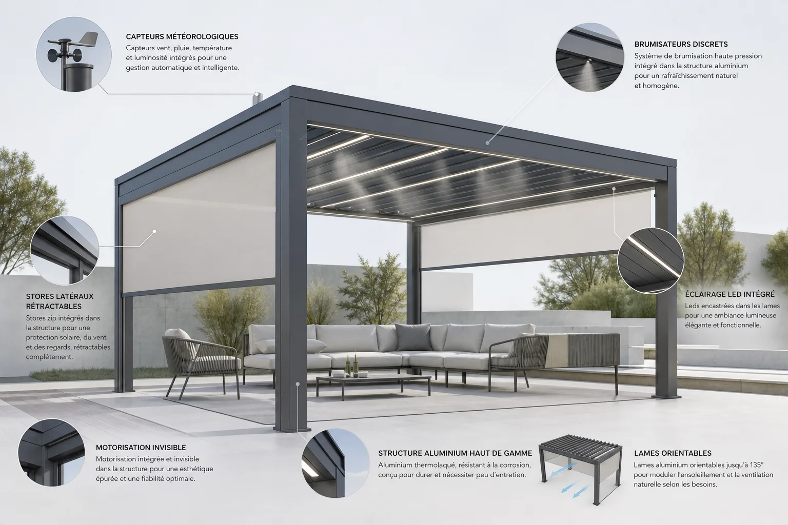 Fait-il chaud sous une pergola bioclimatique ? — Ales-Pergola.fr