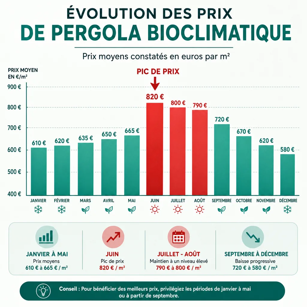 Le prix des pergolas bioclimatiques explose en juin 2026 : faut-il attendre l'automne pour acheter ?