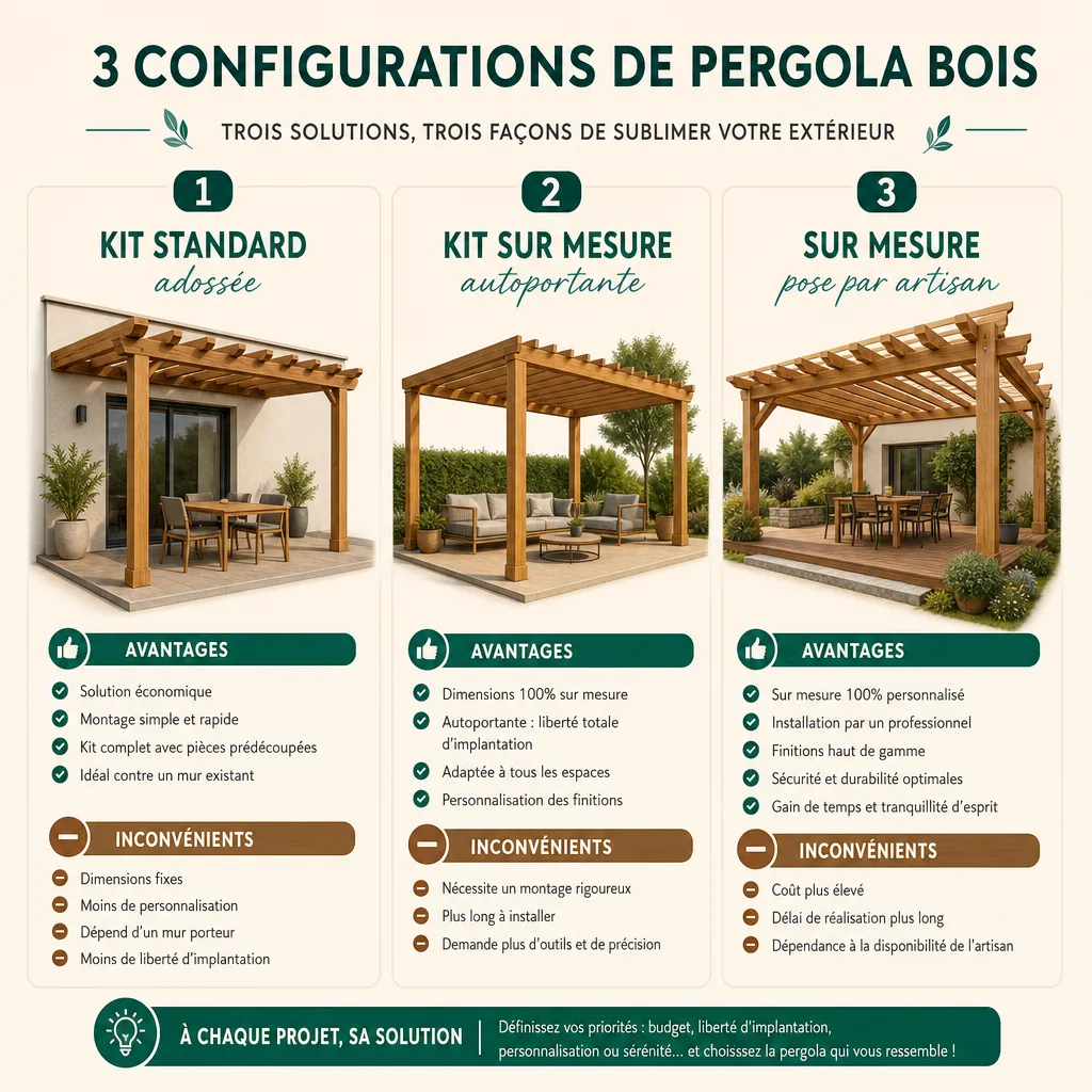 Pergola bois en kit ou sur mesure : quel budget prévoir ? — Ales-Pergola.fr