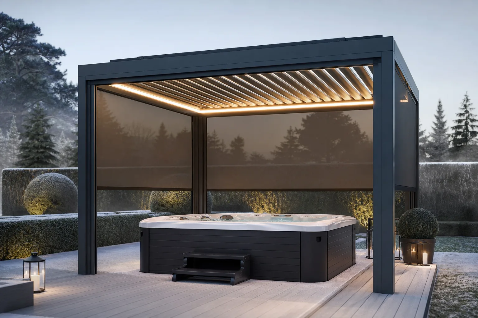 Pergola pour spa : comment créer un espace bien-être utilisable toute l'année ? — Ales-Pergola.fr