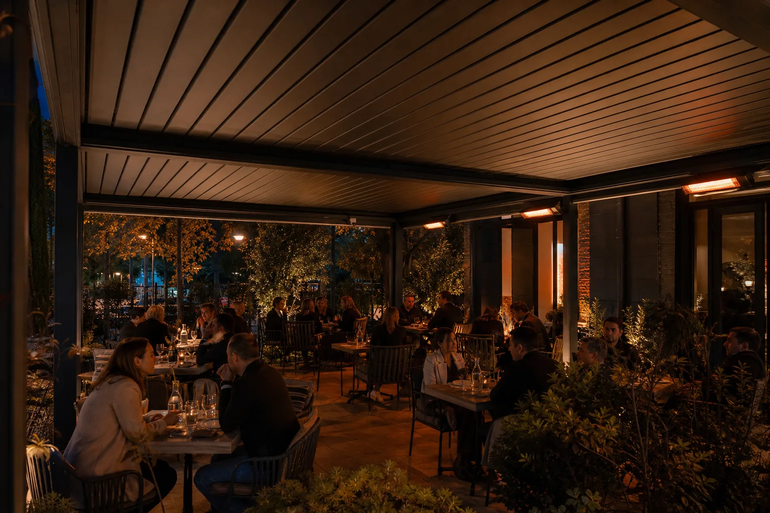 Peut-on chauffer une terrasse de restaurant sous une pergola ?
