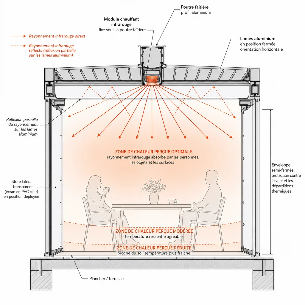Peut-on chauffer une terrasse de restaurant sous une pergola ? — Ales-Pergola.fr