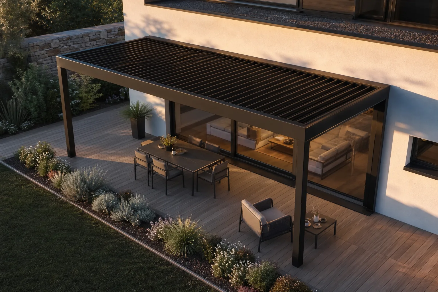 Quelle largeur de pergola pour une baie vitrée de 4 mètres ? — Ales-Pergola.fr