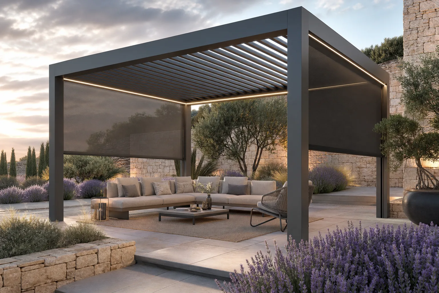 Pergola bioclimatique Barjac — installation sur mesure dans le Gard (30)