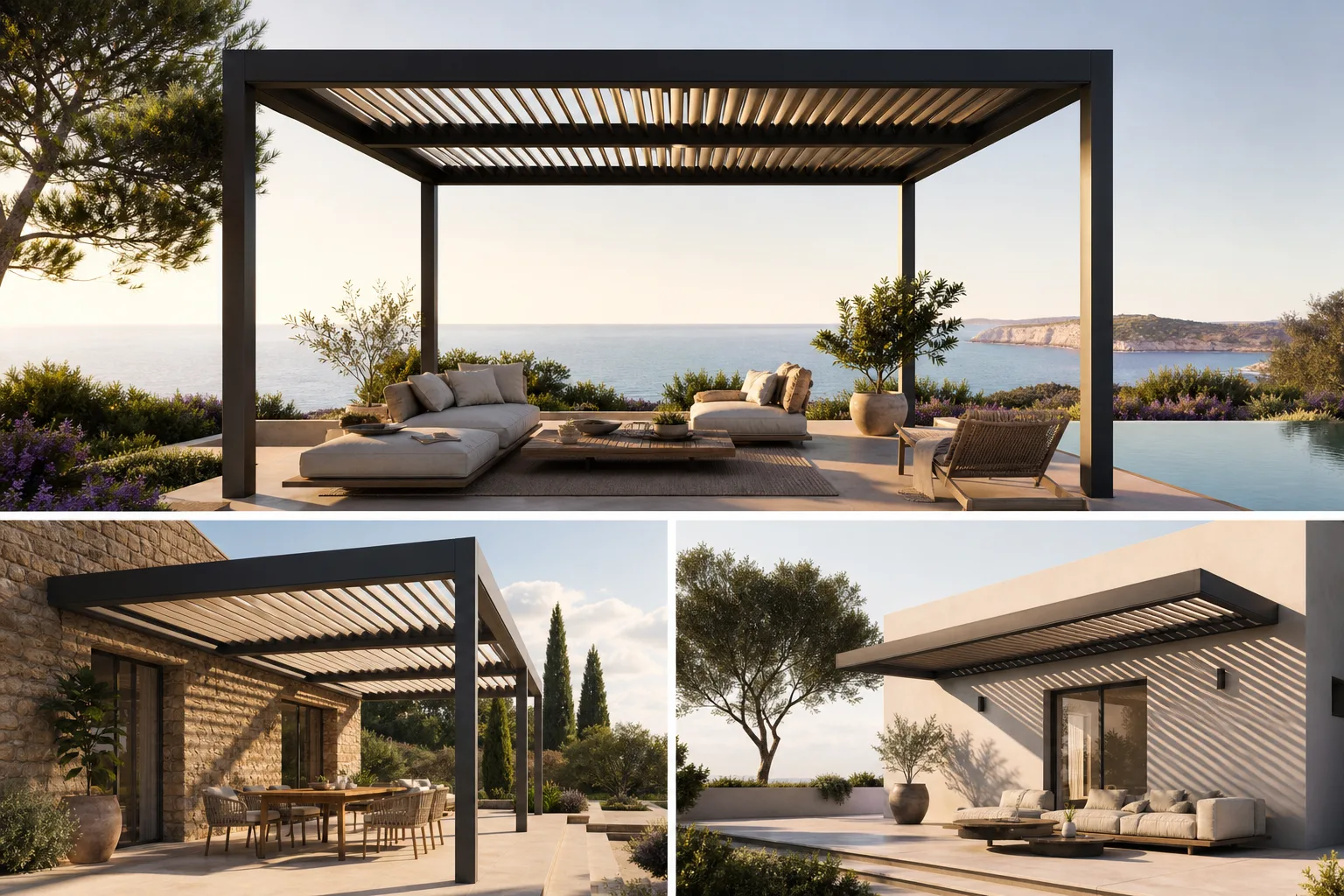 Pergola bioclimatique Saint-Christol-lès-Alès — installation sur mesure dans le Gard (30)