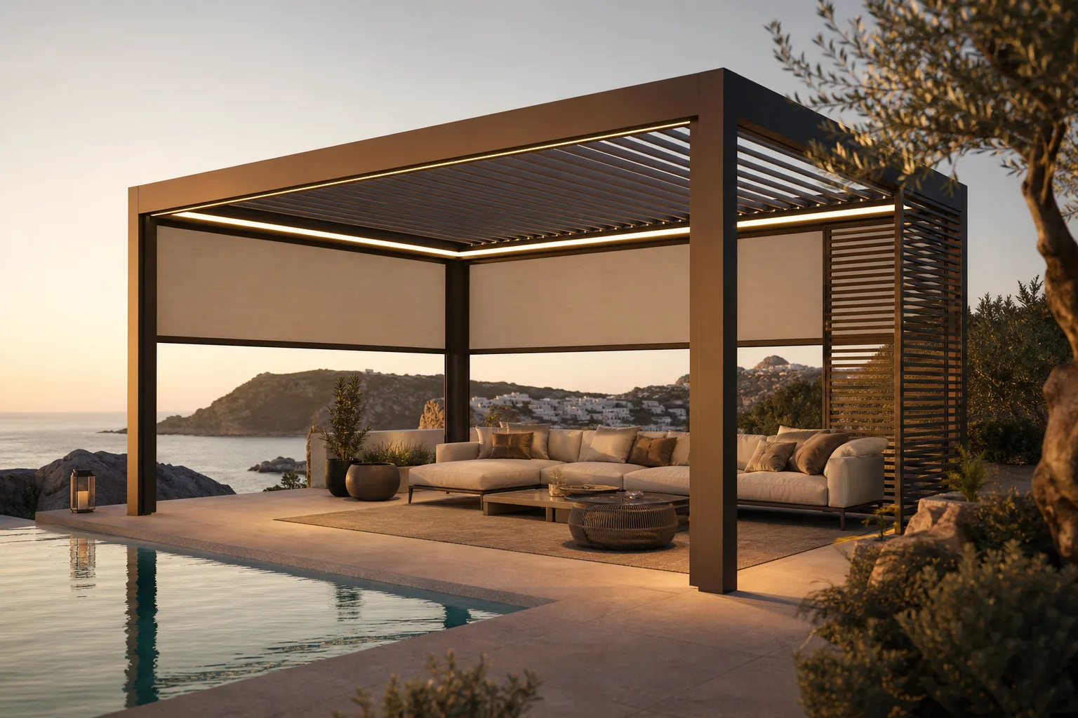 Pergola bioclimatique Saint-Martin-de-Valgalgues — installation sur mesure dans le Gard (30)