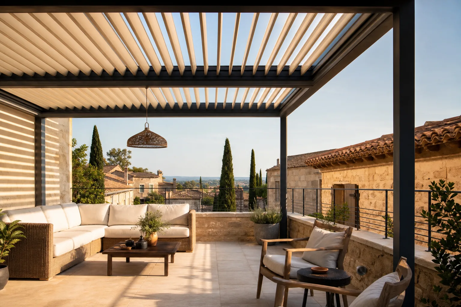 Pergola bioclimatique Uzès — installation sur mesure dans le Gard (30)
